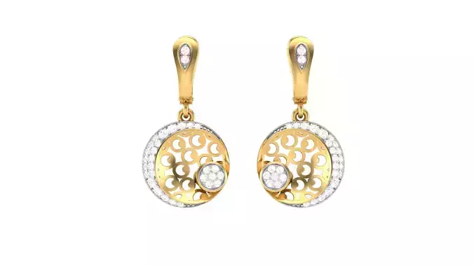 Women Drop Earrings 3dm STL OBJ FBX Renders Details