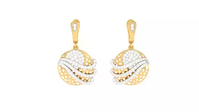 Women Drop Earrings 3dm STL OBJ FBX Renders Details