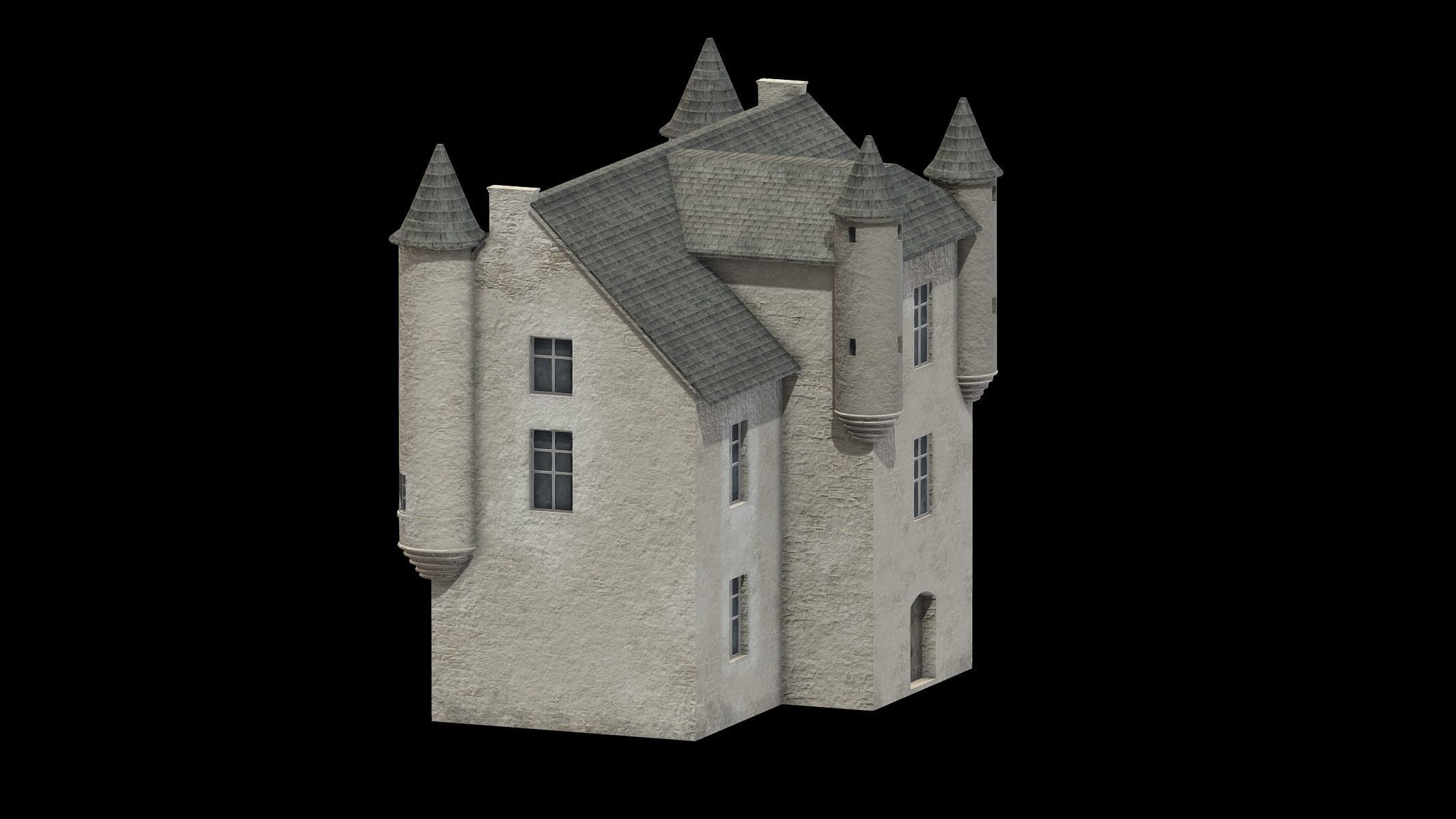 Castle Medieval Middle Ages 07 Low Poly PBR Low-poly 3D model_8