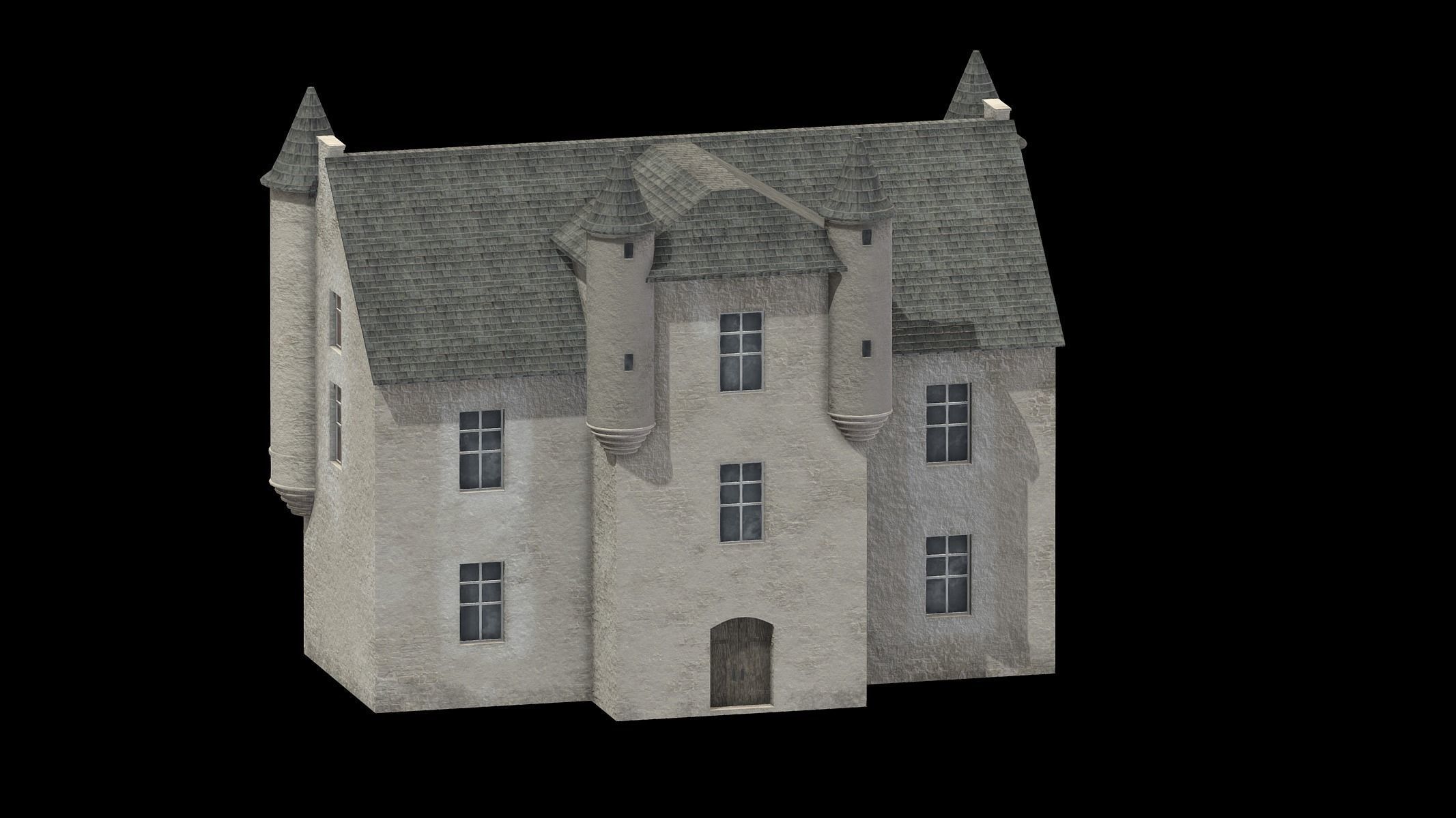 Castle Medieval Middle Ages 07 Low Poly PBR Low-poly 3D model_6