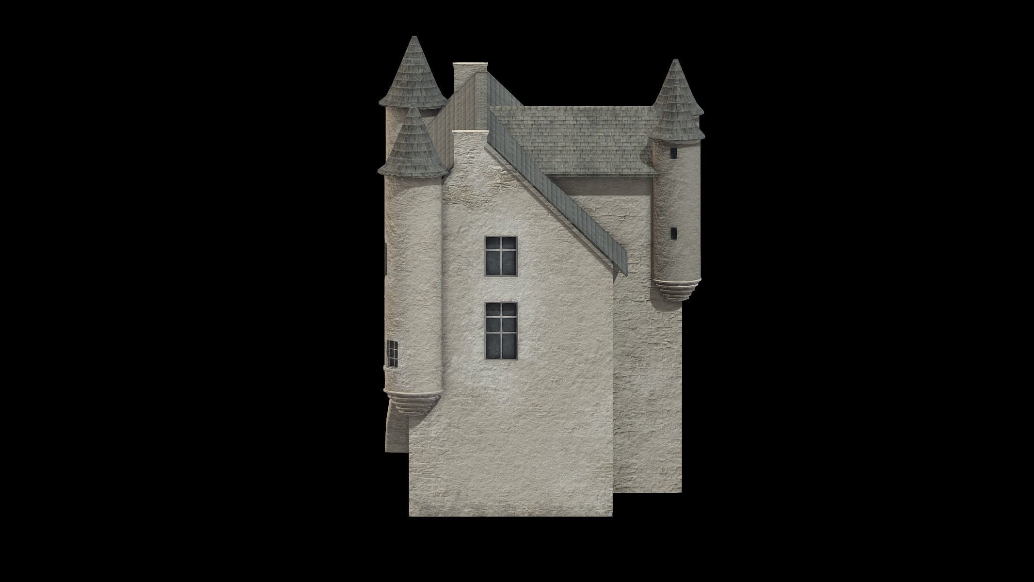 Castle Medieval Middle Ages 07 Low Poly PBR Low-poly 3D model_10