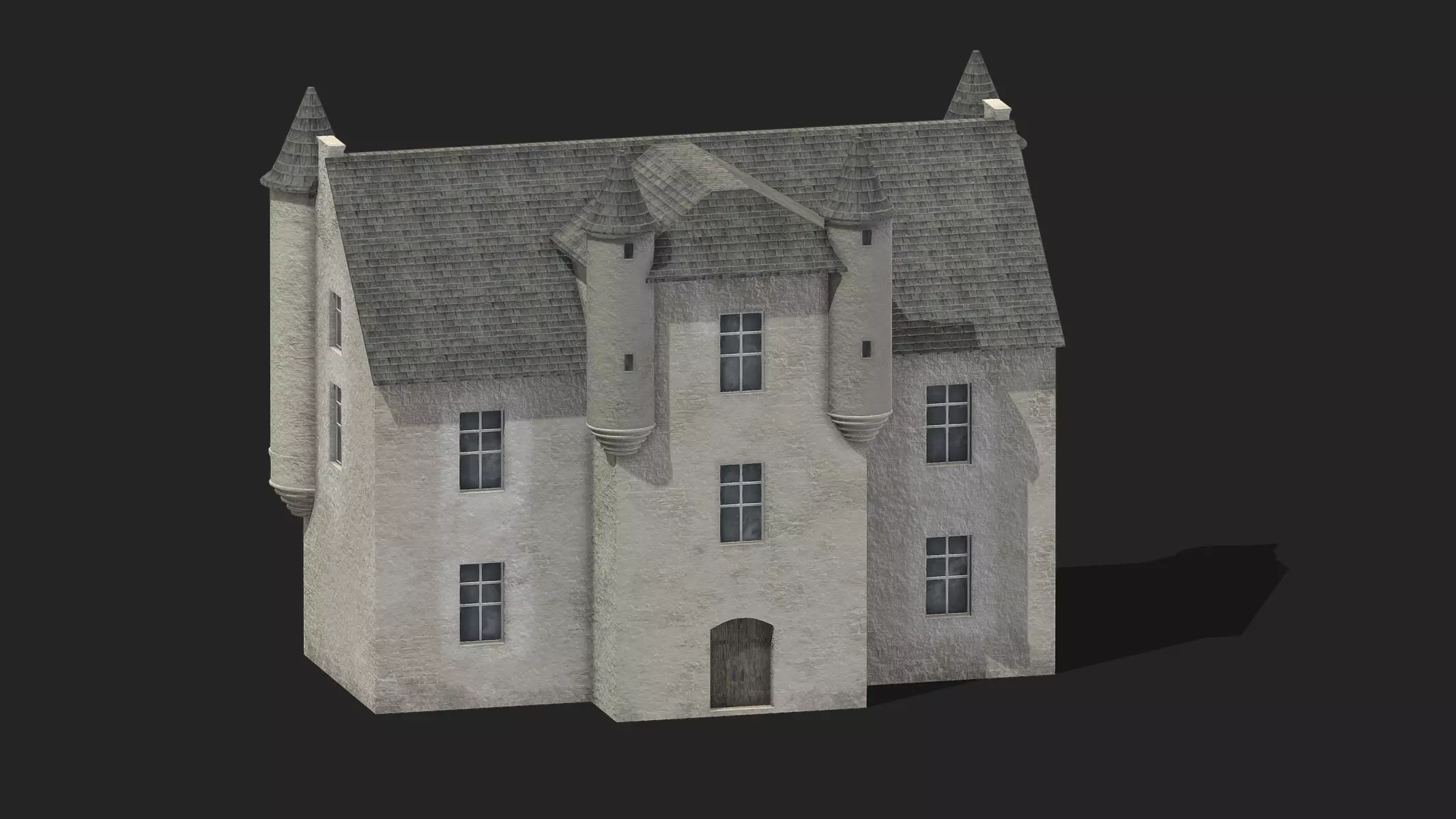 Castle Medieval Middle Ages 07 Low Poly PBR Low-poly 3D model_0