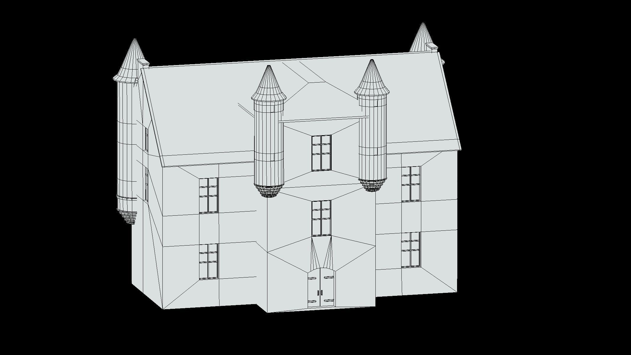 Castle Medieval Middle Ages 07 Low Poly PBR Low-poly 3D model_7