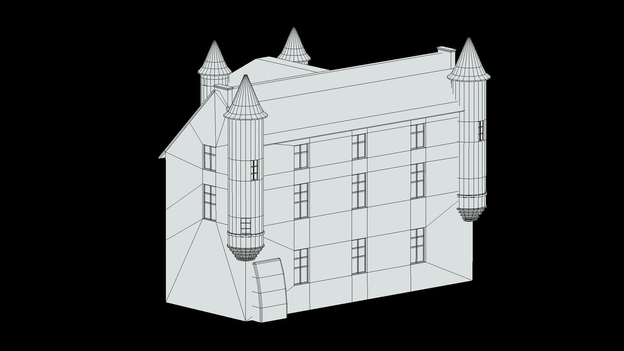 Castle Medieval Middle Ages 07 Low Poly PBR Low-poly 3D model_2