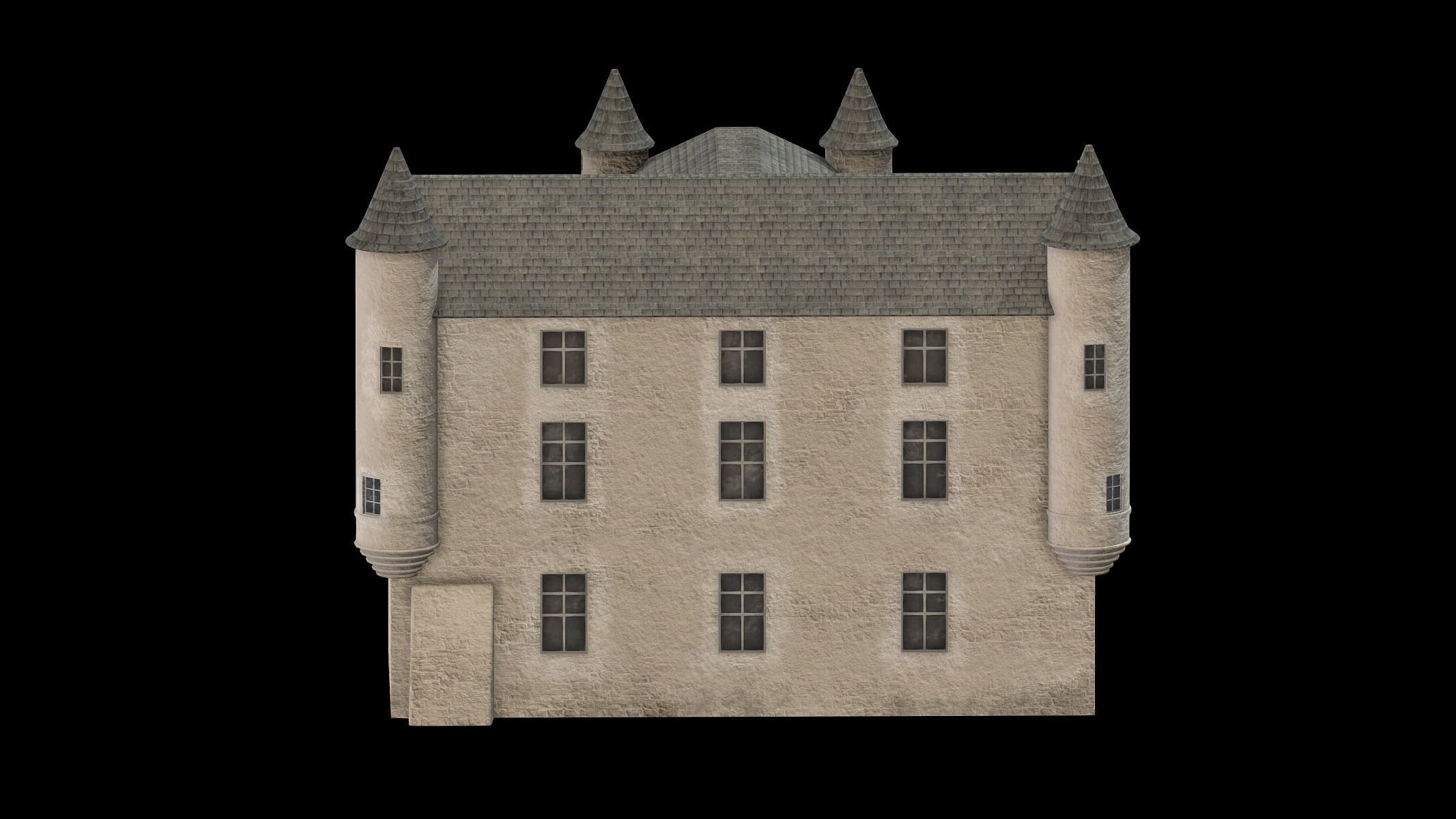 Castle Medieval Middle Ages 07 Low Poly PBR Low-poly 3D model_13