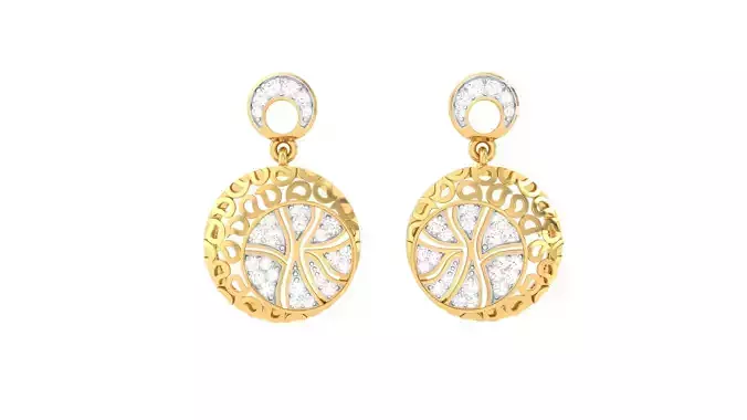 Women Drop Earrings 3dm STL OBJ FBX Renders Details