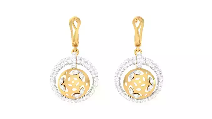 Women Drop Earrings 3dm STL OBJ FBX Renders Details