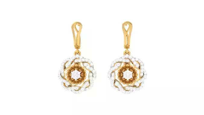 Women Drop Earrings 3dm STL OBJ FBX Renders Details