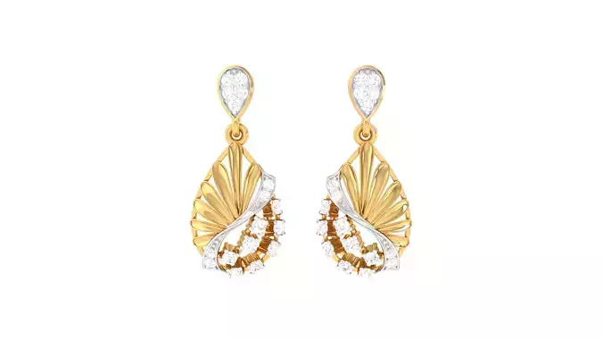 Women Drop Earrings 3dm STL OBJ FBX Renders Details