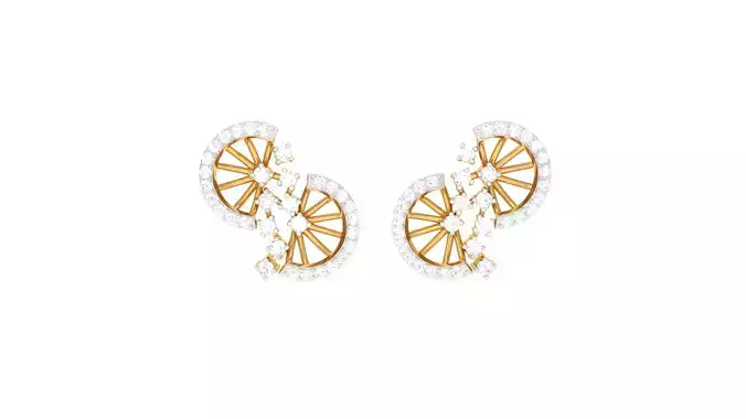 Women Stud Earrings 3dm STL OBJ FBX Renders Details