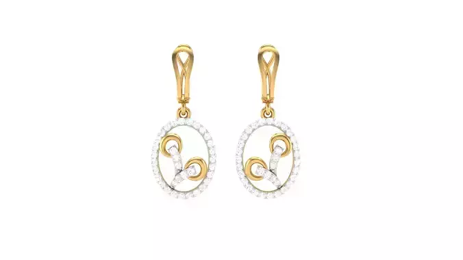 Women Drop Earrings 3dm STL OBJ FBX Renders Details