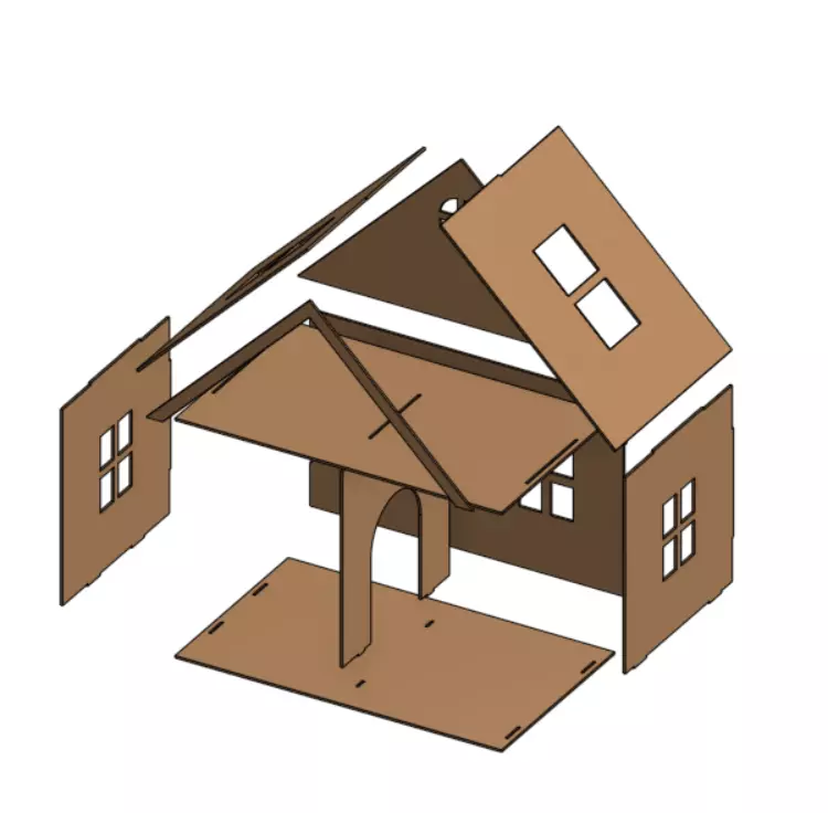 HOUSE PARTS AND DRAWING FILE INCLUDED 3D print model_0