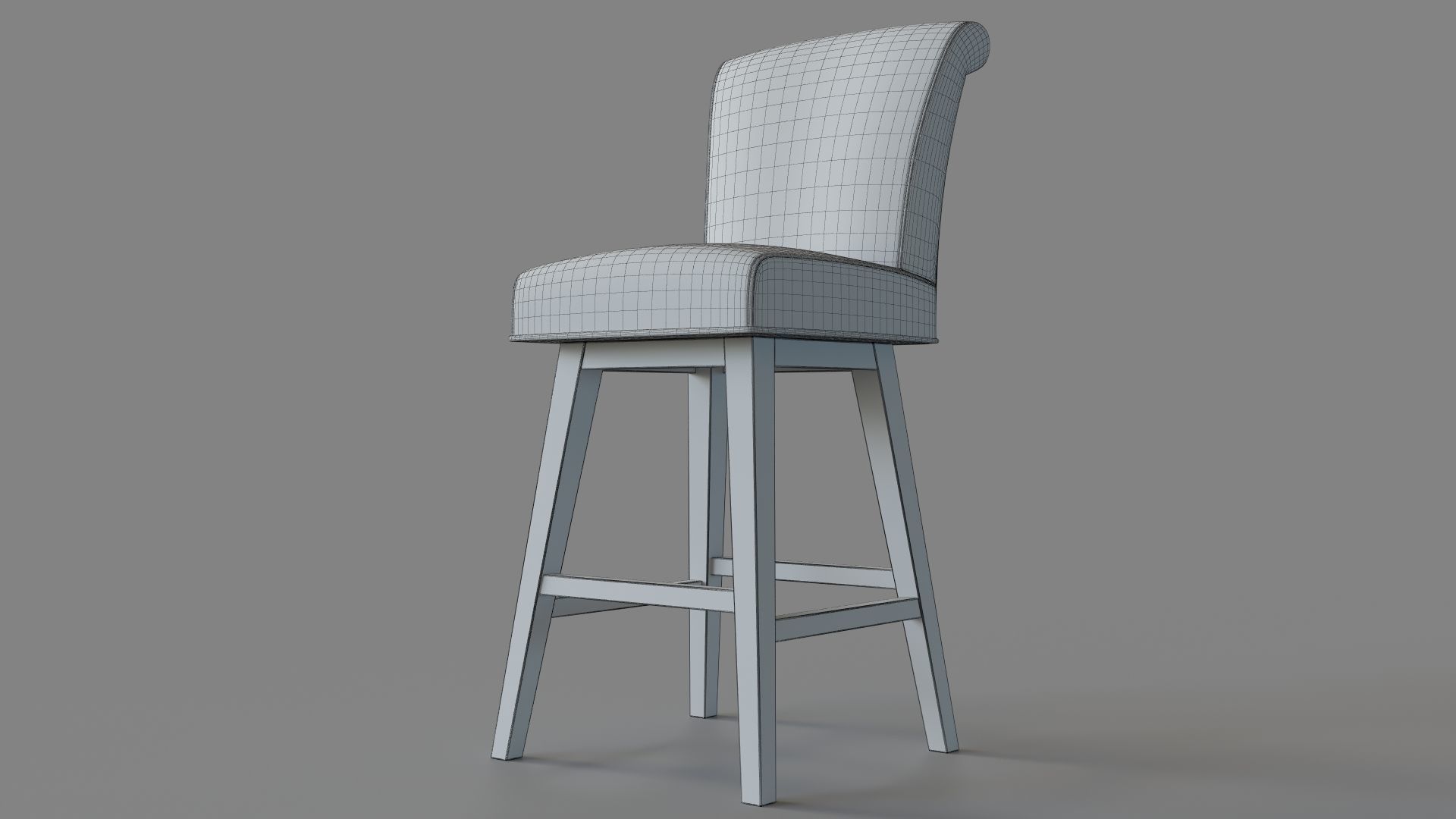 Hamlet Leather Swivel Counter Stool Brown 3D model_5