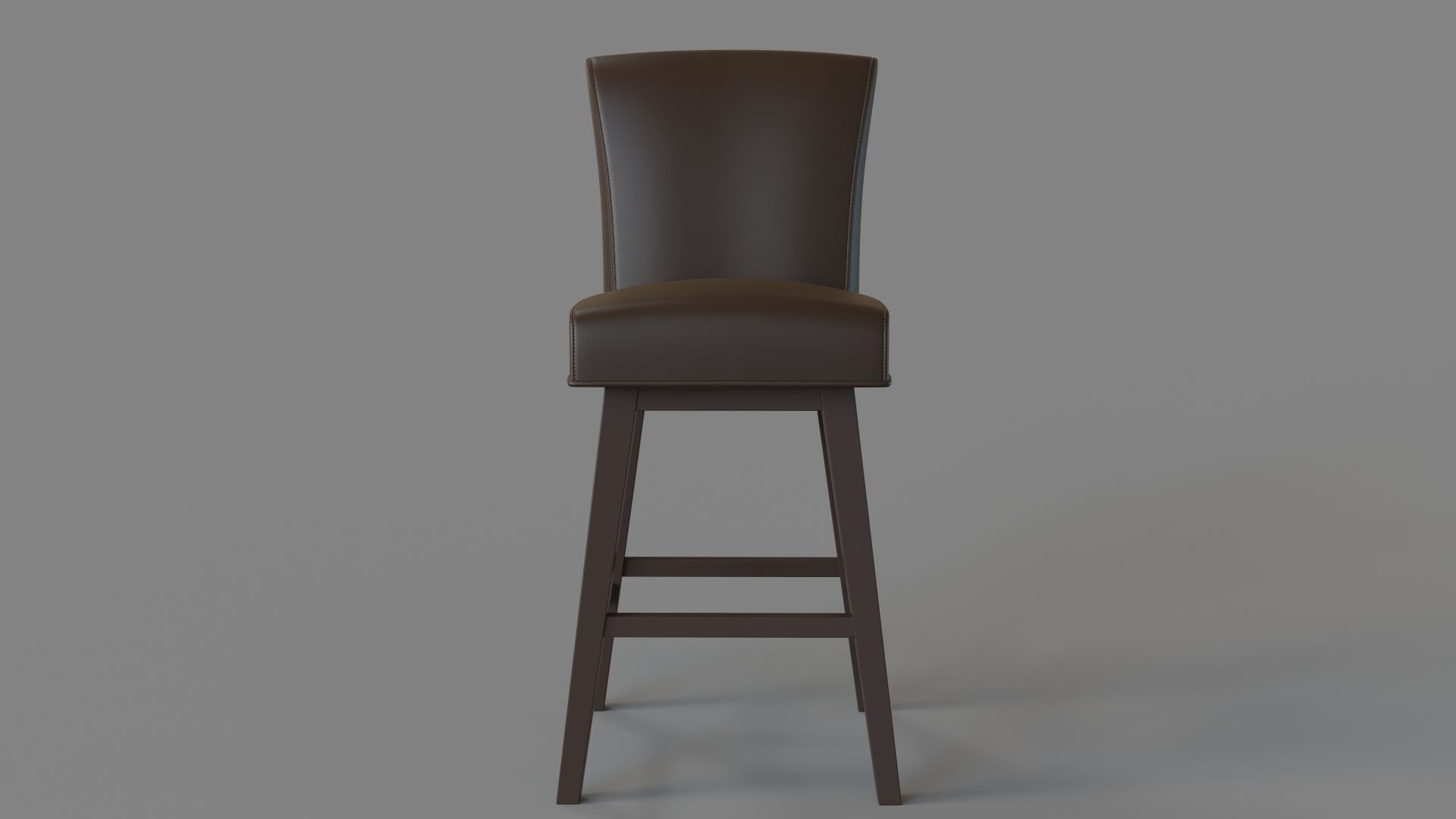 Hamlet Leather Swivel Counter Stool Brown 3D model_1