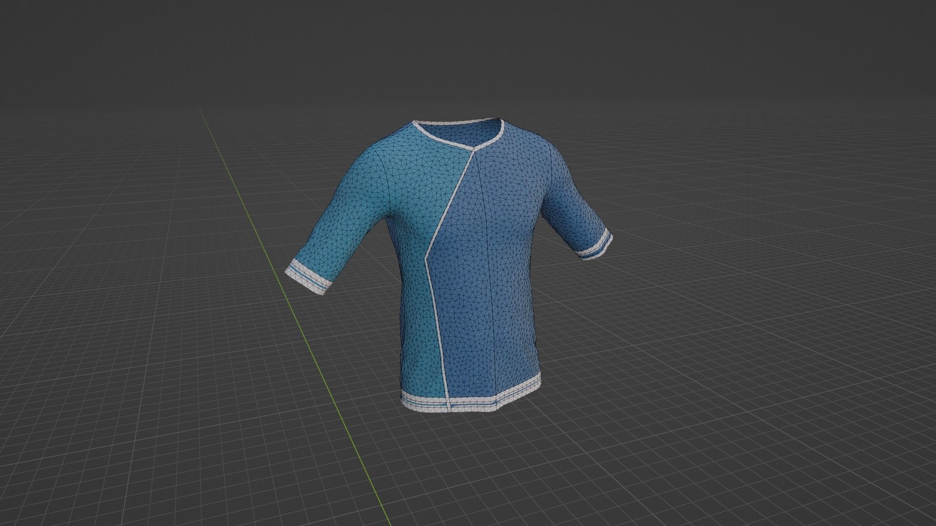 T-shirt shirt Low-poly 3D model_7