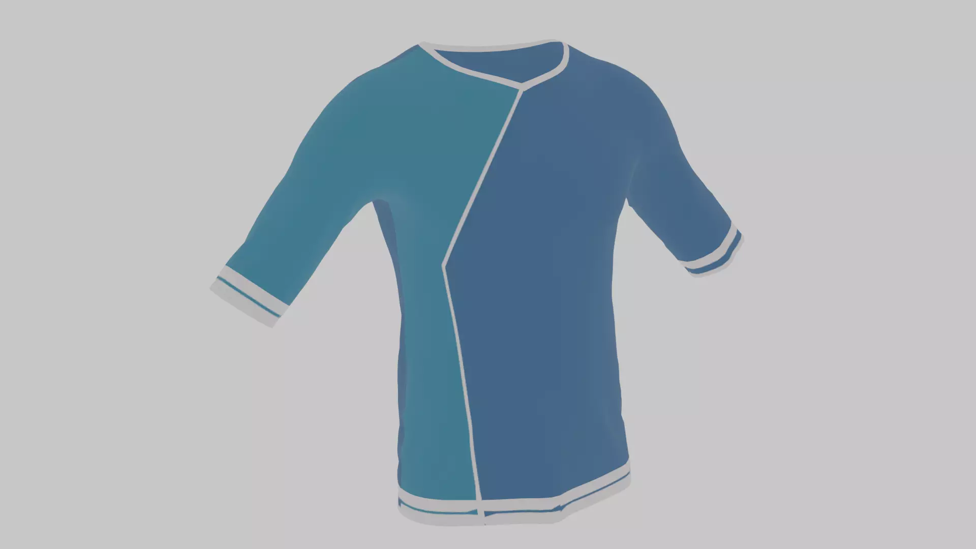 T-shirt shirt Low-poly 3D model_0