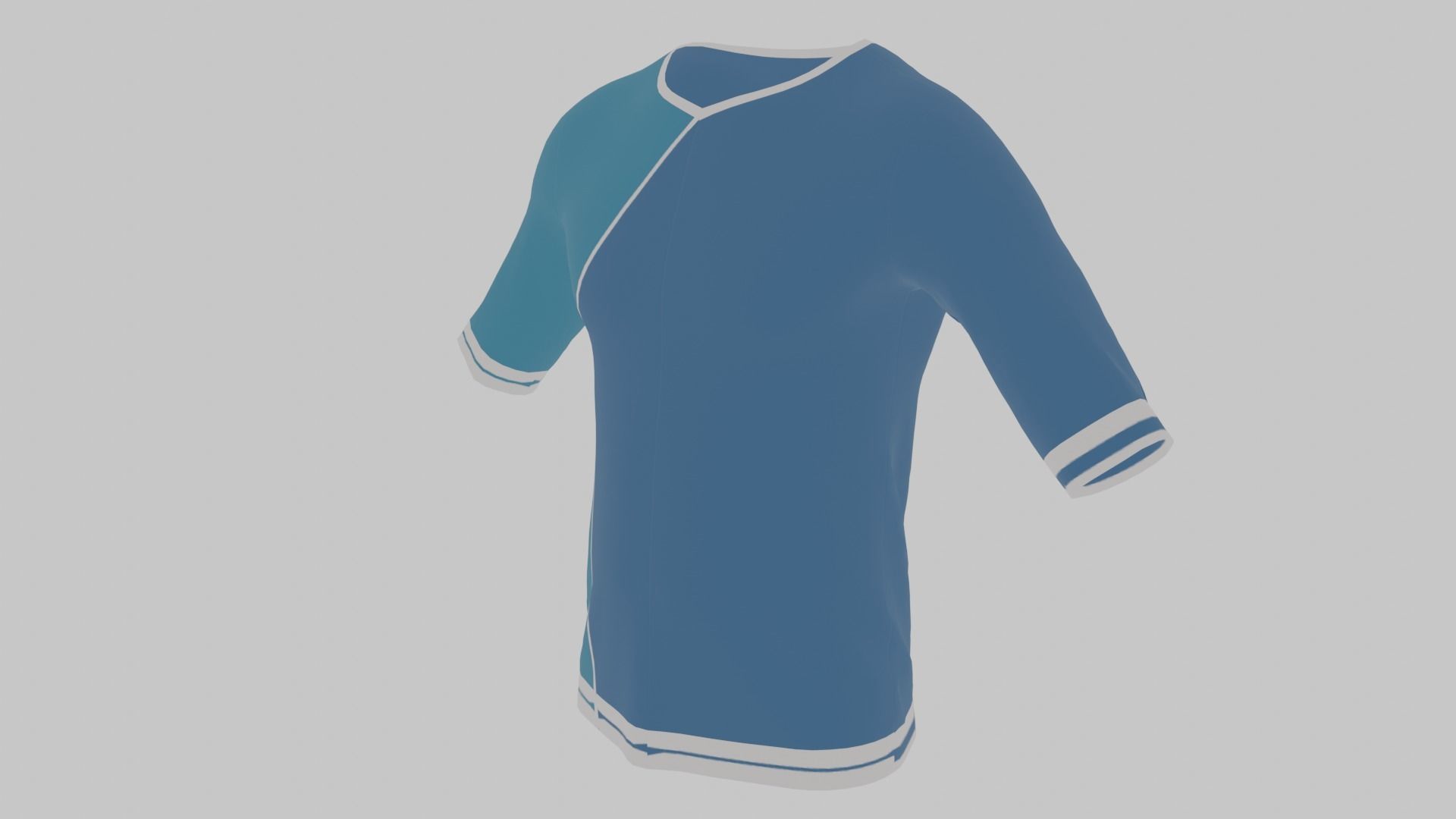 T-shirt shirt Low-poly 3D model_2