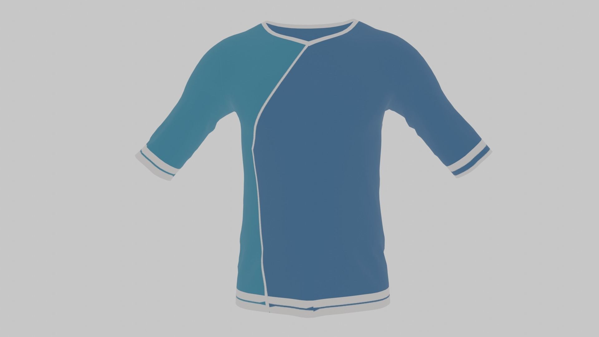 T-shirt shirt Low-poly 3D model_5