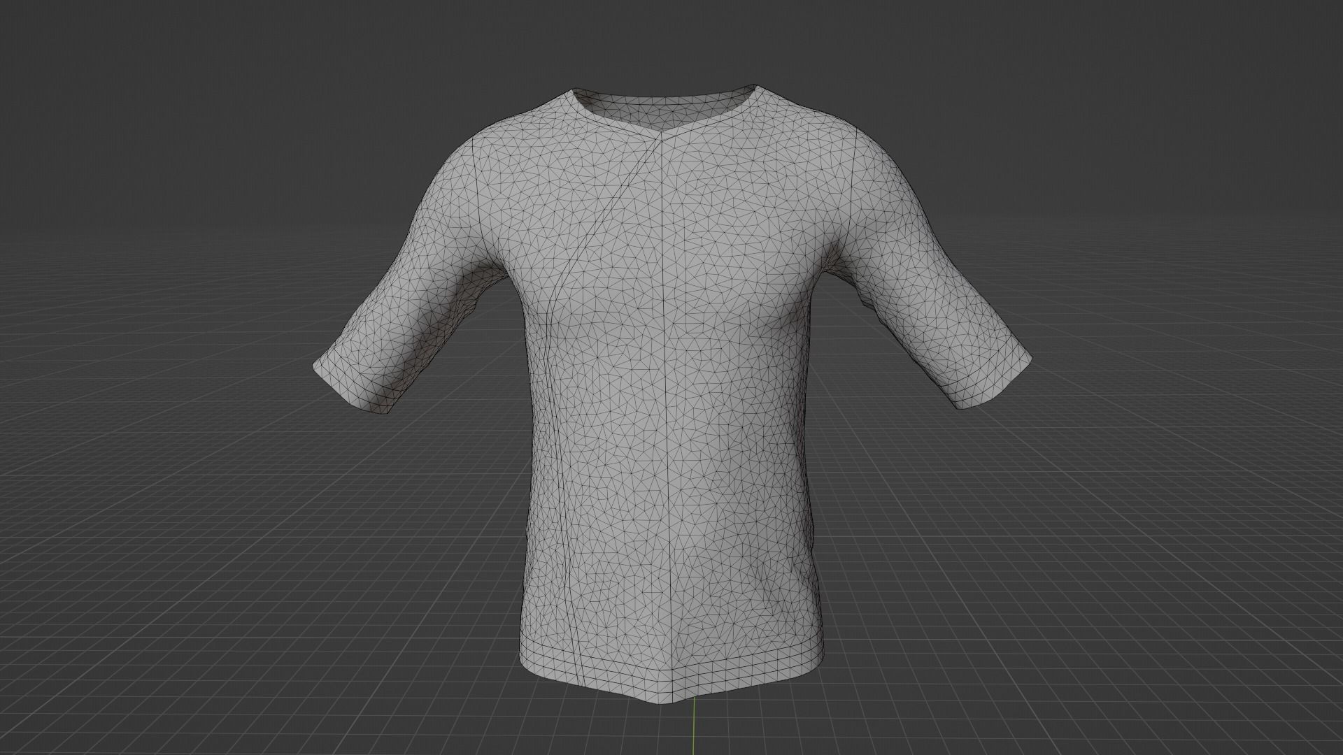 T-shirt shirt Low-poly 3D model_8