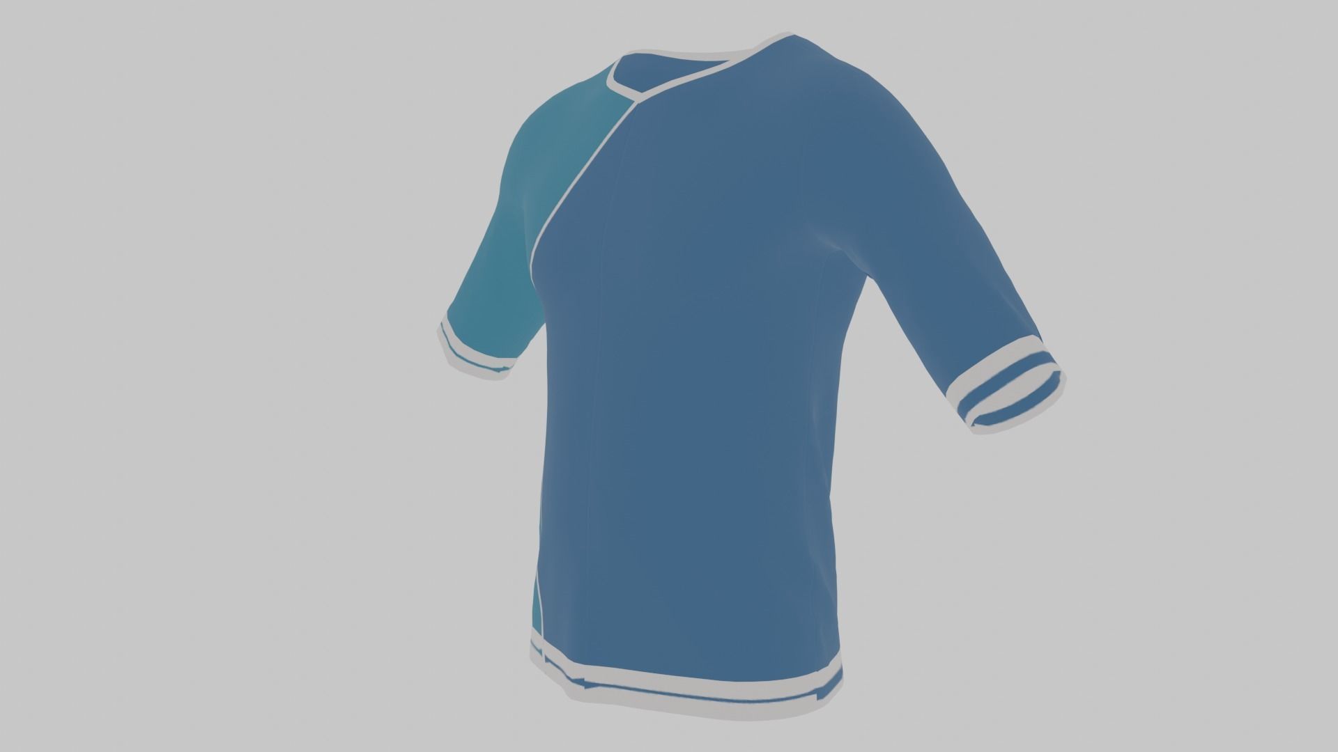 T-shirt shirt Low-poly 3D model_4