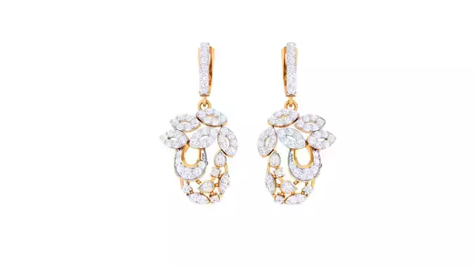 Women Drop Earring 3dm STL OBJ FBX Renders Details