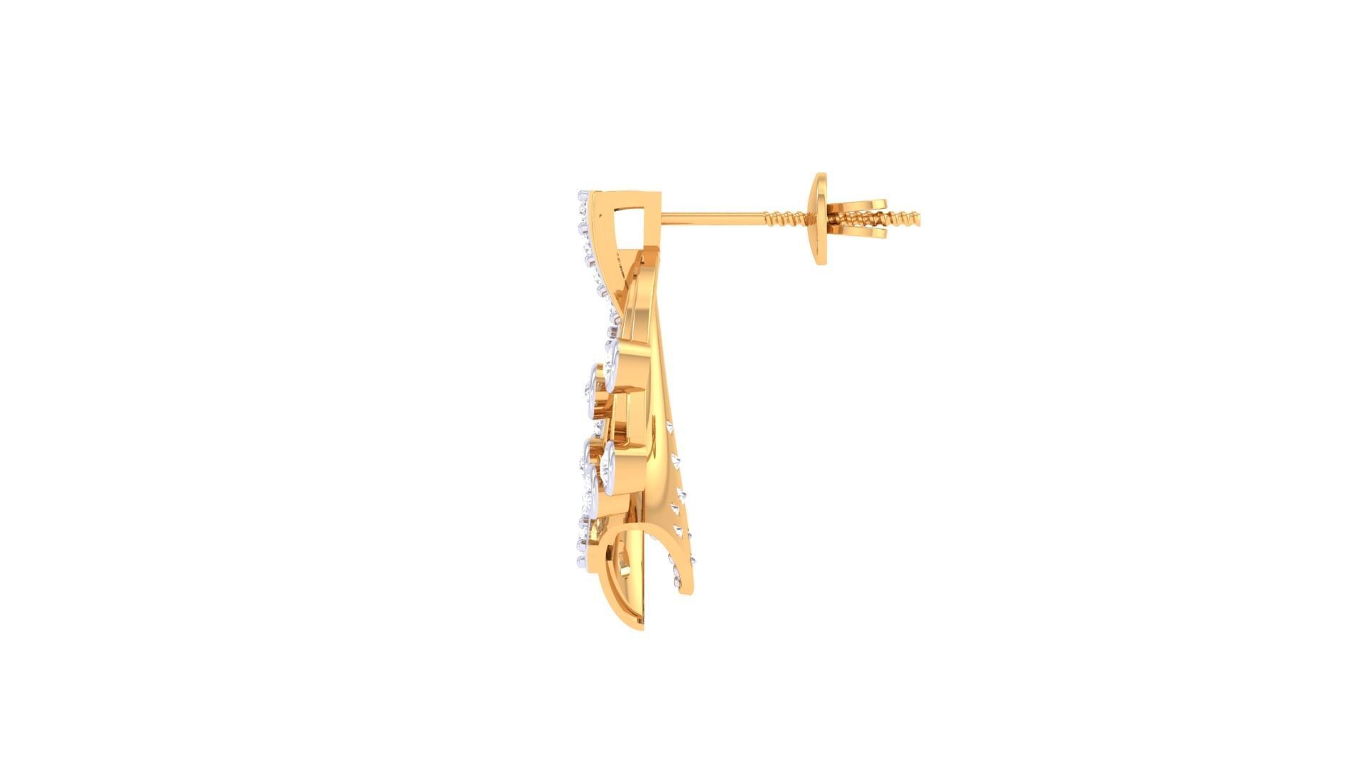 Women Stud Earring 3dm STL OBJ FBX Renders Details 3D print model_4