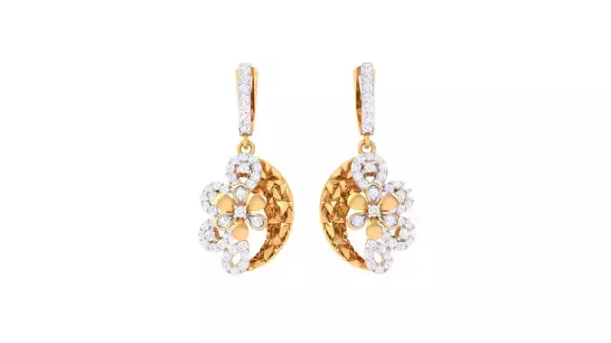 Women Drop Earring 3dm STL OBJ FBX Renders Details