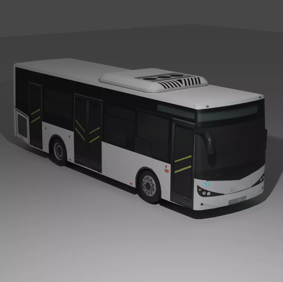 Isuzu Citibus Low Poly Model  Low-poly 3D model_0