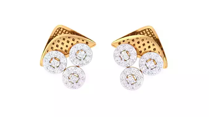 Women Stud Earring 3dm STL OBJ FBX Renders Details 3D print model