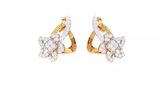 Women Stud Earring 3dm STL OBJ FBX Renders Details