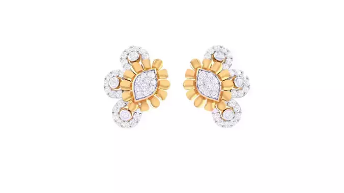 Women Stud Earring 3dm STL OBJ FBX Renders Details