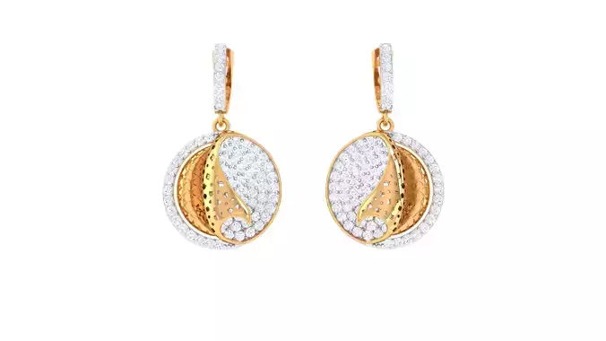 Women Drop Earring 3dm STL OBJ FBX Renders Details