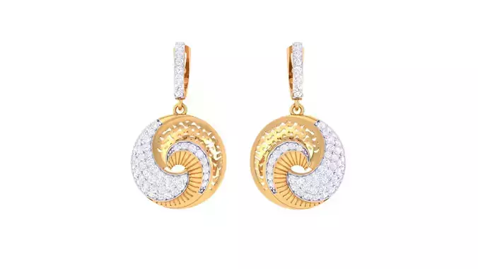 Women Drop Earring 3dm STL OBJ FBX Renders Details