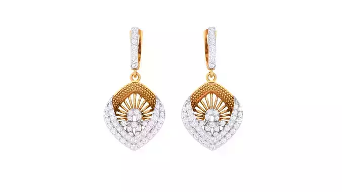 Women Drop Earring 3dm STL OBJ FBX Renders Details