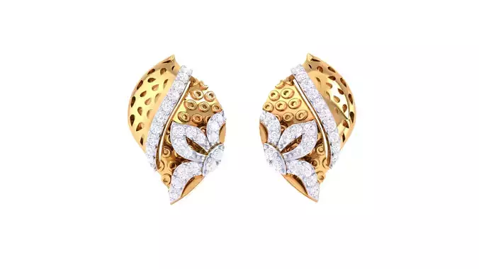 Women Stud Earring 3dm STL OBJ FBX Renders Details