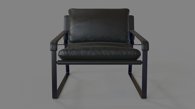 Dunhill Leather Lounge Chair 3D model 2