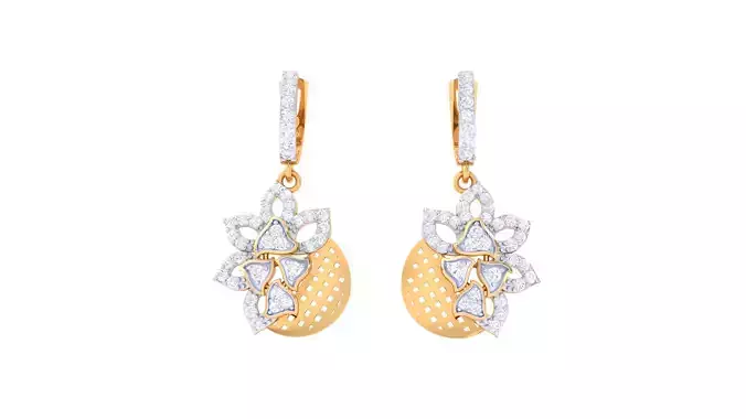 Women Drop Earring 3dm STL OBJ FBX Renders Details