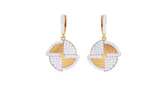 Women Drop Earring 3dm STL OBJ FBX Renders Details