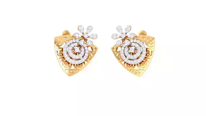 Women Stud Earring 3dm STL OBJ FBX Renders Details 3D print model