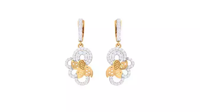 Women Drop Earring 3dm STL OBJ FBX Renders Details