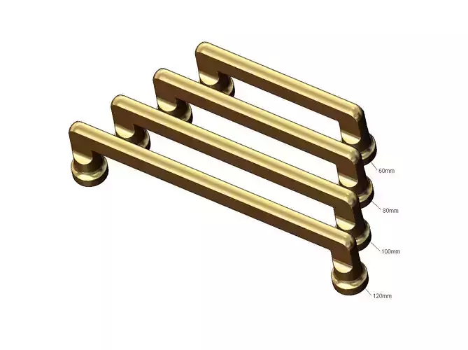 Cabinet drawer handle and pull N008 miniset