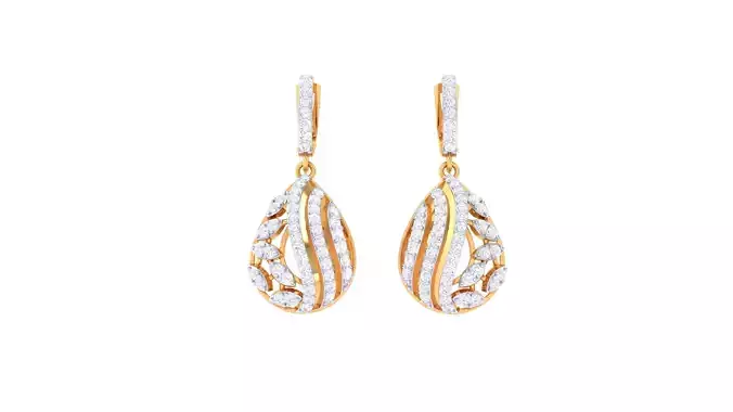 Women Drop Earring 3dm STL OBJ FBX Renders Details