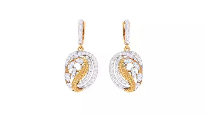 Women Drop Earring 3dm STL OBJ FBX Renders Details