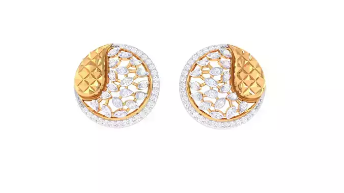 Women Stud Earring 3dm STL OBJ FBX Renders Details 3D print model