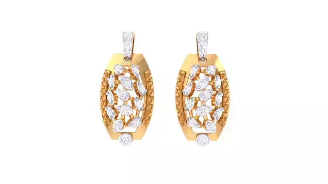 Women Stud Earring 3dm STL OBJ FBX Renders Details 3D print model