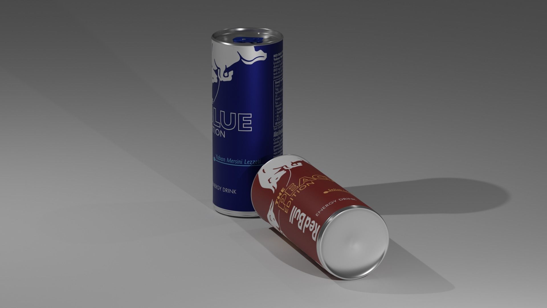 Redbull Blue Edition and Peach Edition  3D model_4