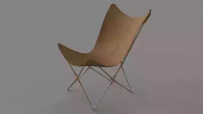 Belgrano Tan Suede Butterfly Chair