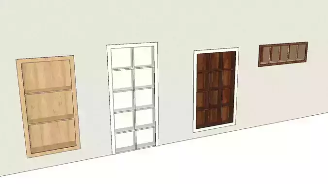 Fitted Bookcase Wall Niche 3D model