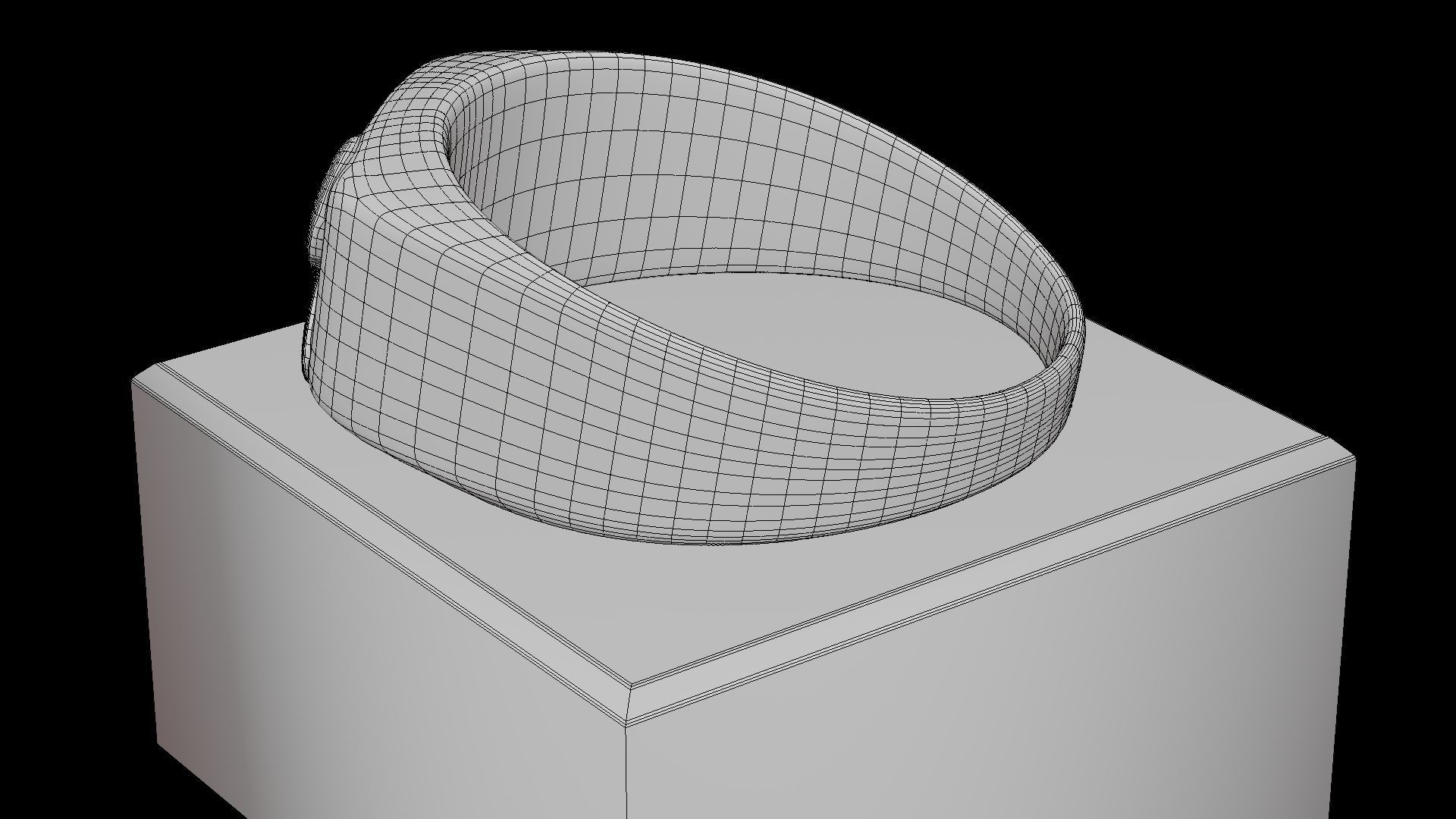 Ring Infinity Male Low-poly 3D model_13