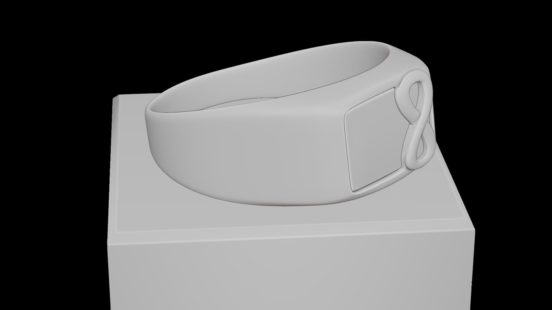 Ring Infinity Male Low-poly 3D model_9